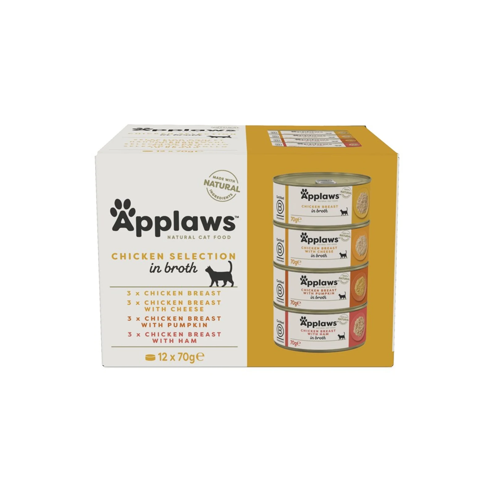 Applaws Karma Mokra dla Kota Multipak 12x70g z Kurczakiem — zdjęcie 1 z 3