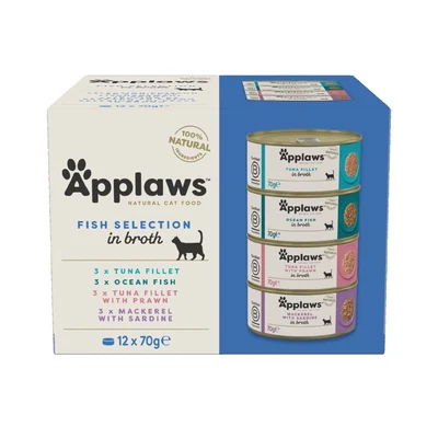 Applaws Karma Mokra dla Kota - Zestaw 12x70g, Kolekcja Rybna