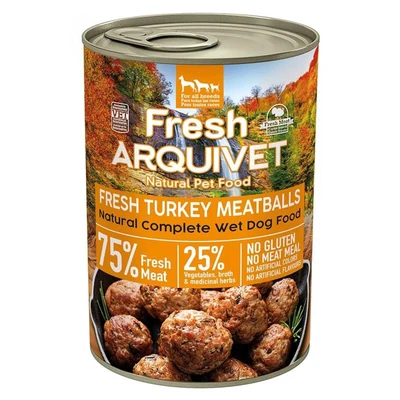 Mokra karma dla psa Arquivet Fresh - klopsiki z indyka 400g