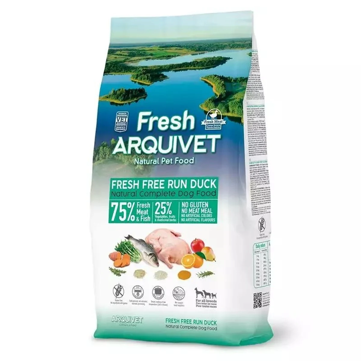ARQUIVET FRESH - Półwilgotna Karma Psa - Kaczka z Rybów - 2,5kg