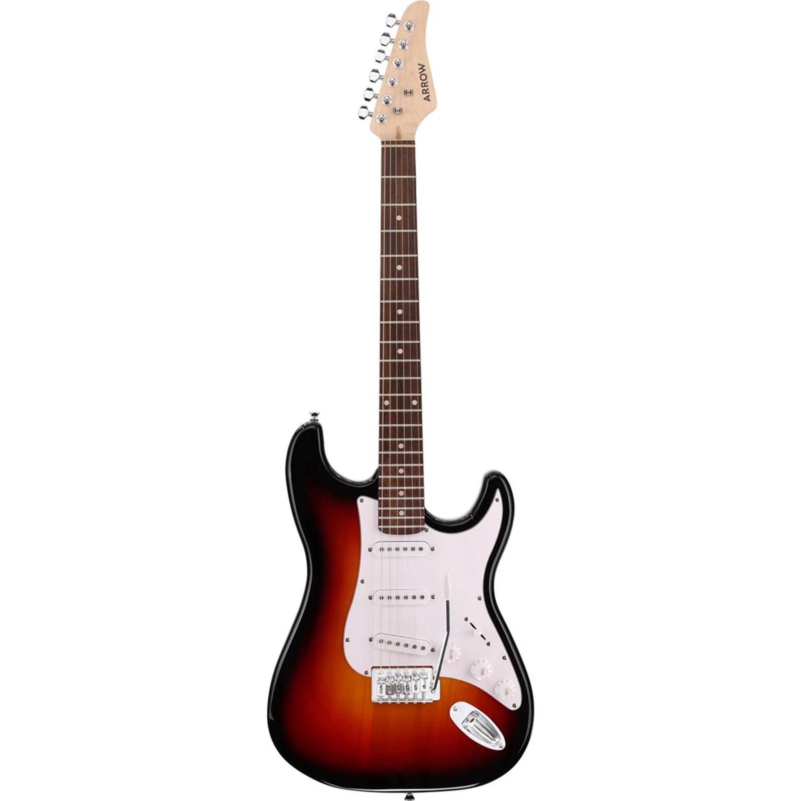 Arrow Tonecaster ST 111 Tobacco Burst Rosewood/White - Gitara elektryczna — zdjęcie 1 z 2