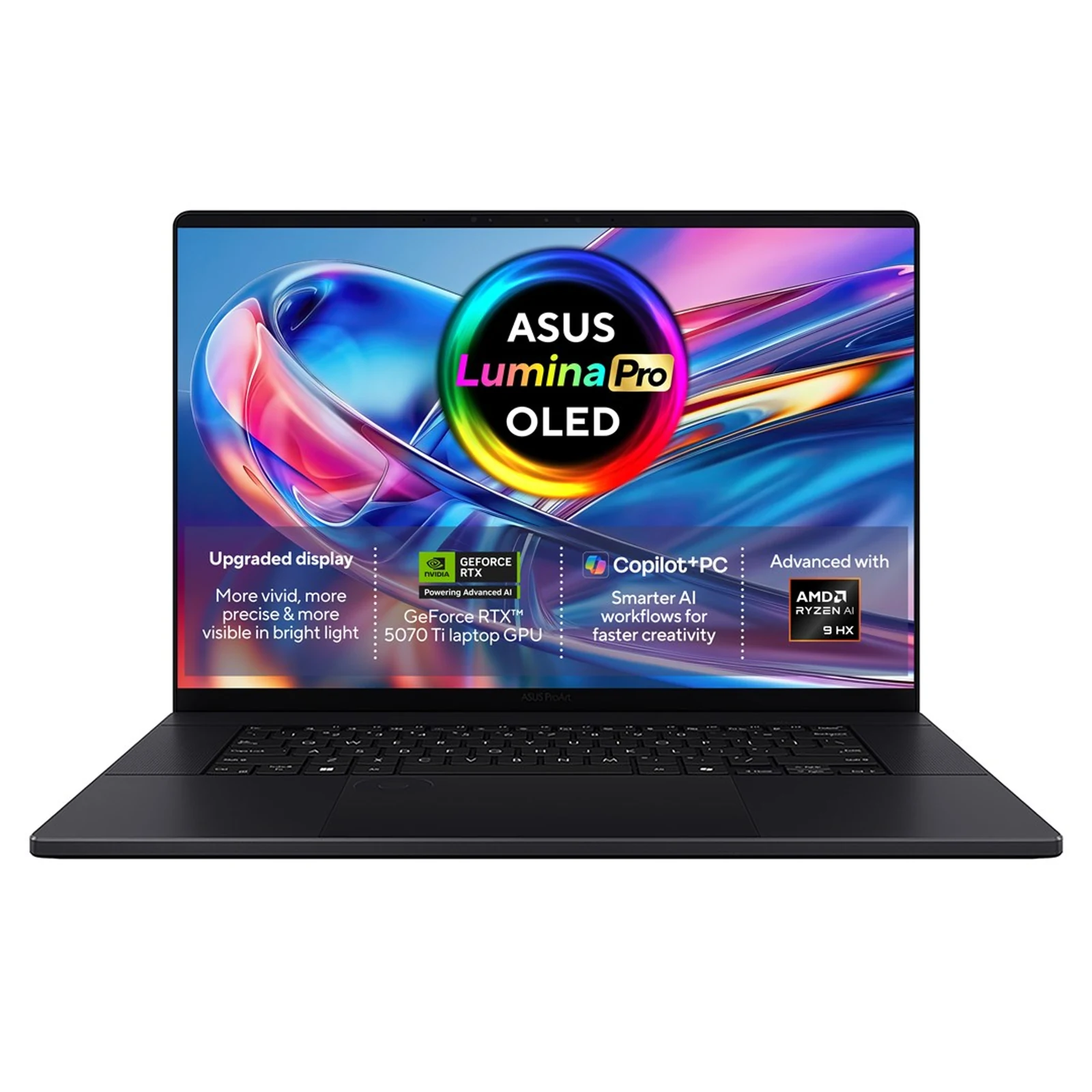 Laptop ASUS ProArt P16 HX-SE058X Ryzen AI 9 HX 3.7 GHz 16" 4K 120Hz 1600 nitów AR LBL 32GB LPDDR5X 1TB SSD GeForce RTX 5070 Ti 1 — zdjęcie 1 z 6