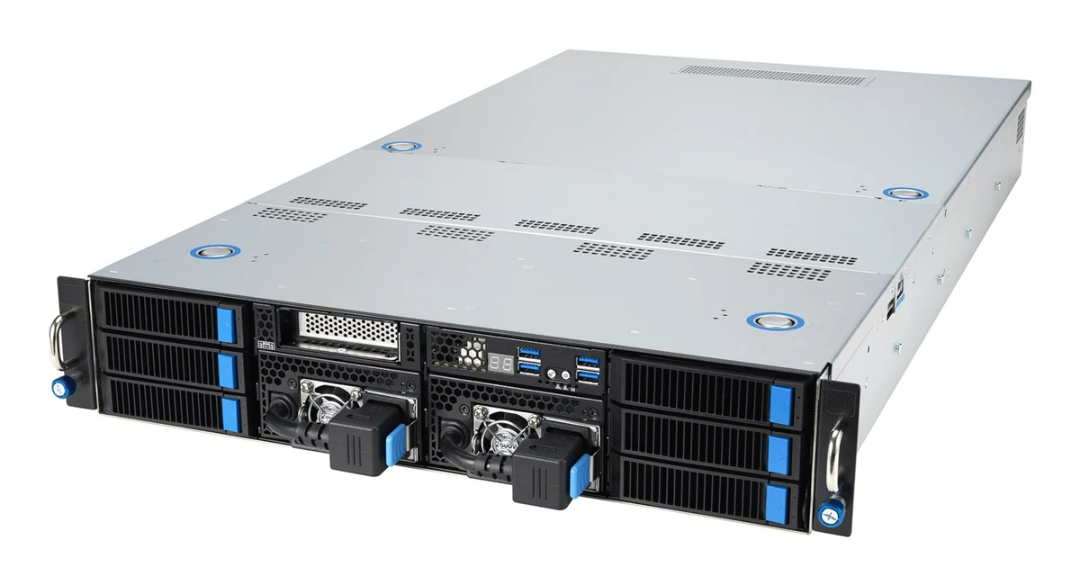 Platforma serwerowa RACK 2U ASUS ESC4000A-E12-SKU1 2600W z 2 procesorami AMD EPYC 2600
