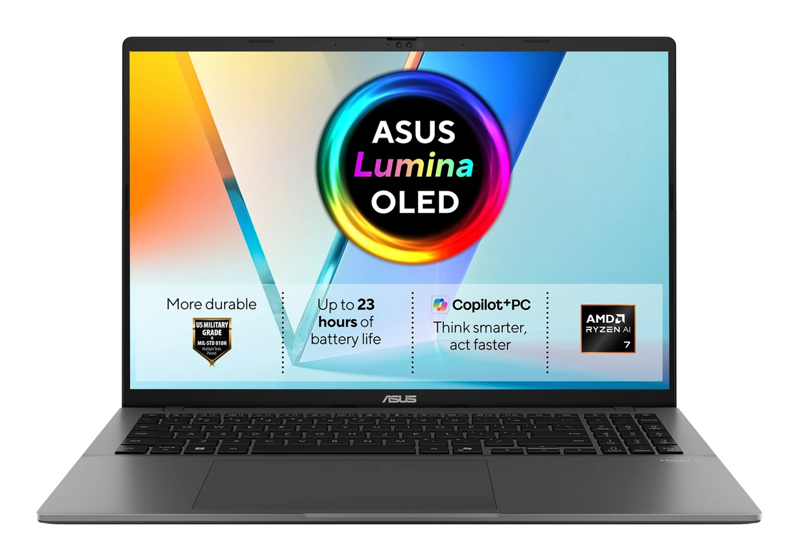 ASUS Vivobook S16 M3607GA-SH011W - Laptop OLED 16" FHD, AMD Ryzen AI 7, 16GB DDR5, 512GB SSD, Radeon 840M, kamera 1080p+IR, matryca mat — zdjęcie 1 z 4
