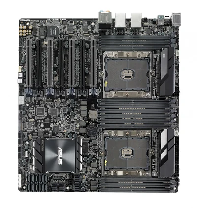 Płyta główna serwerowa ASUS WS C621E SAGE z procesorem Intel C621, 2 gniazda LGA 3647, 12 slotów DDR4 RDIMM/LRDIMM 2933 MHz, chipset AST2500 z 64 MB