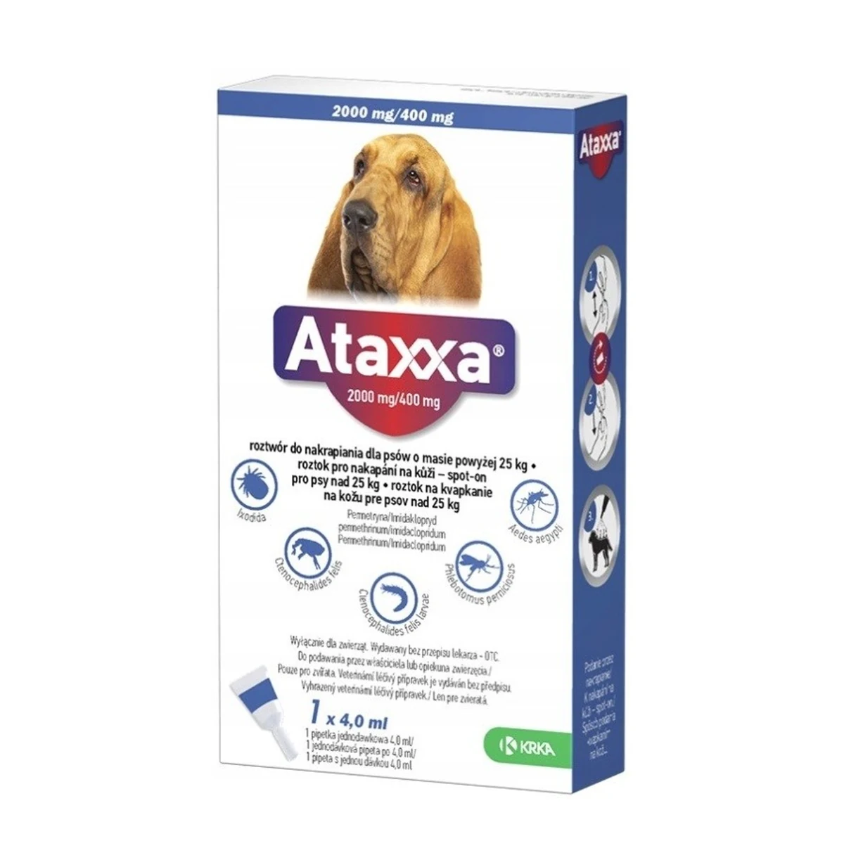 ATAXXA Spot-On 2000 mg/400 mg - Krople dla psa, 4 ml (1 pipeta)