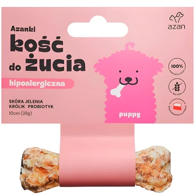 AZANKI Kość hipoalergiczna ze skóry jelenia 10cm