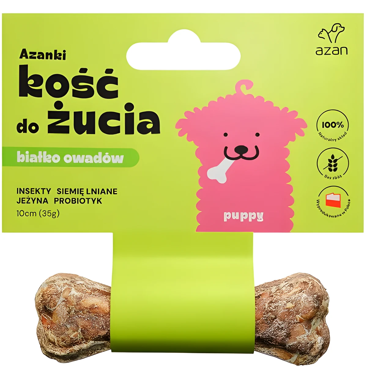 AZANKI Kość z insektami i probiotykiem PUPPY 10cm
