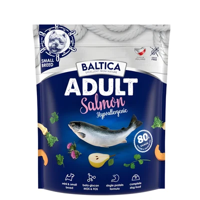 Karma sucha dla psów dorosłych małych ras - BALTICA EXCELLENT Adult Salmon 1kg