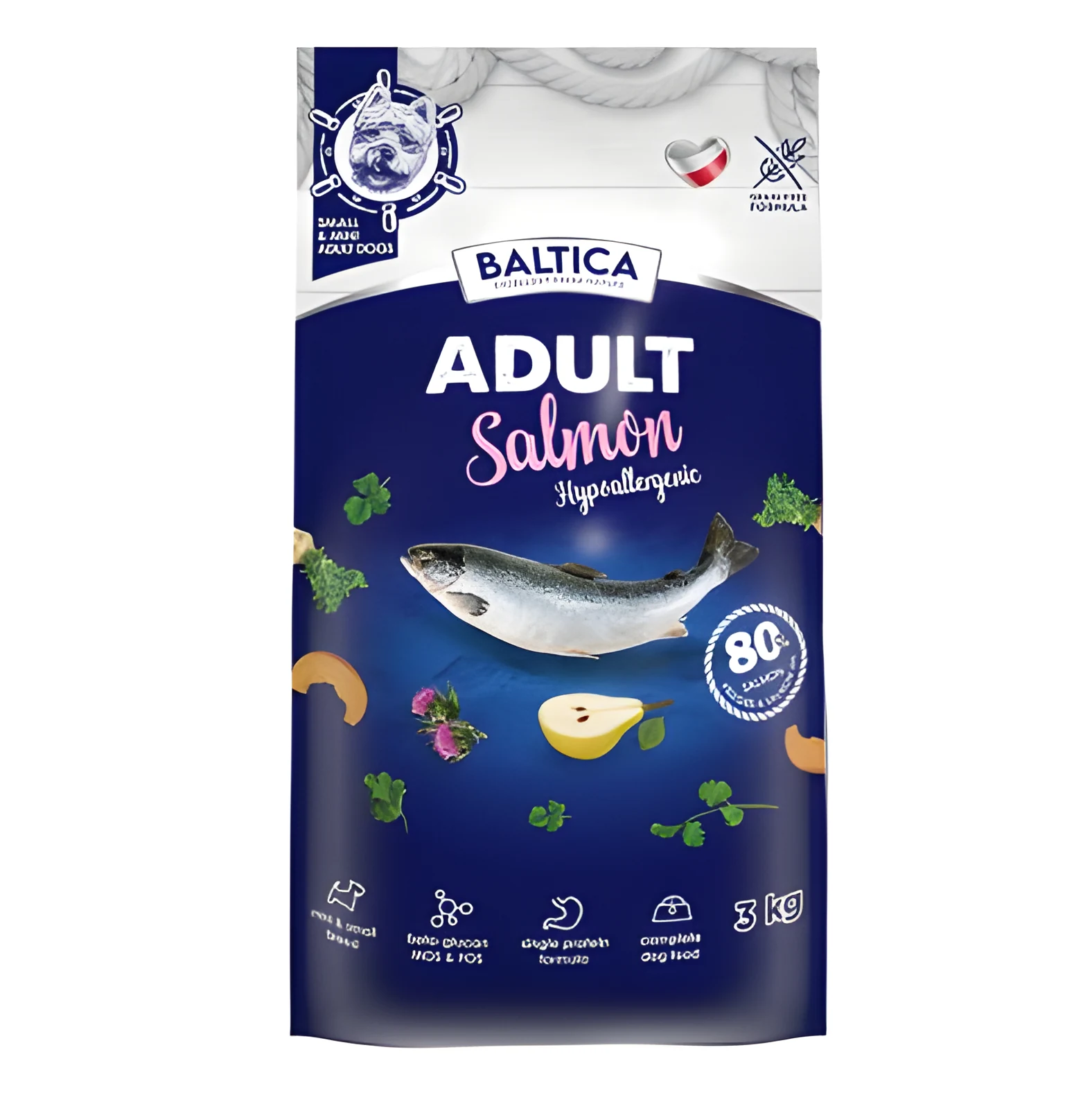 BALTICA EXCELLENT Adult Salmon 3kg - Sucha Karm dla Psa — zdjęcie 1 z 2