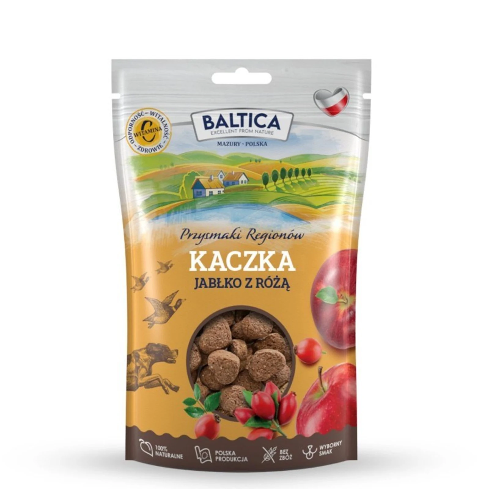 Przysmak dla psa BALTICA Kaczka z jabłkiem i różą 100g