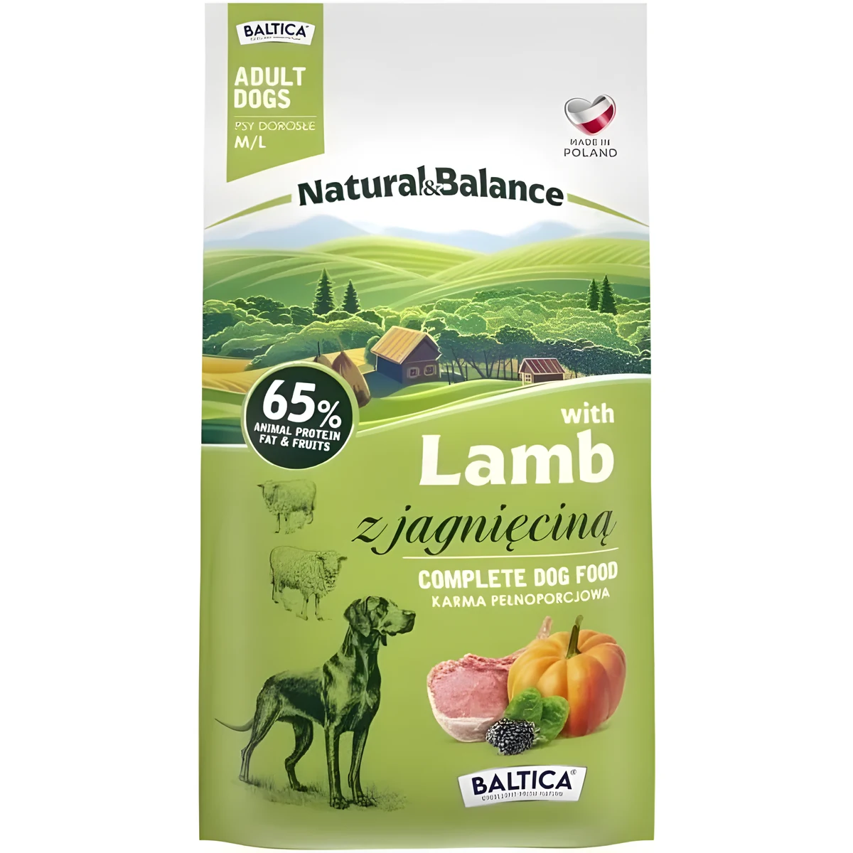 BALTICA NATURAL&BALANCE Jagnięcina M/L 3kg