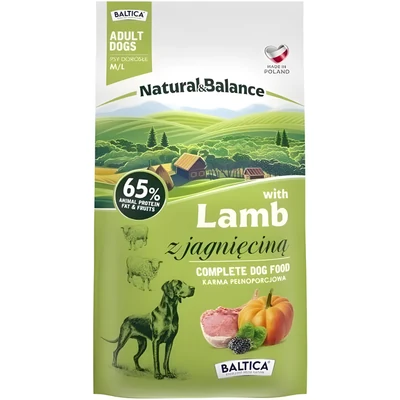 Karma sucha dla psa BALTICA NATURAL&BALANCE Jagnięcina, rozmiar M/L, 3 kg