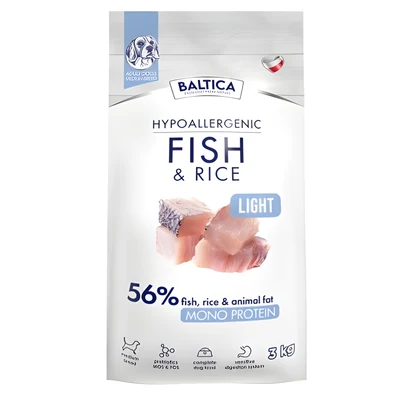 Hipoalergiczna karma sucha Baltica Nutraceutic z rybą i ryżem dla psów średnich ras (3 kg)