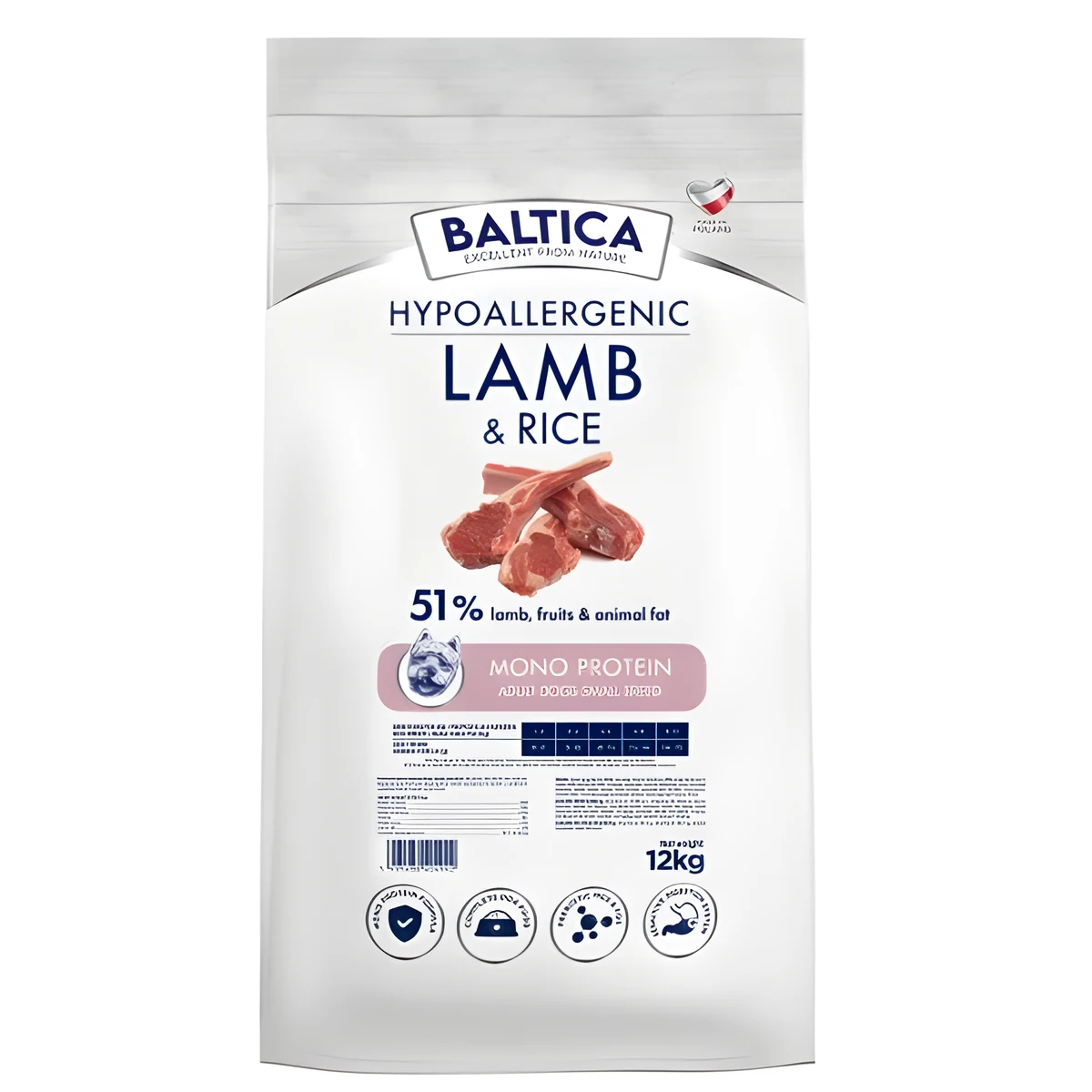 BALTICA NUTRACEUTIC Hypoallergenic Lamb & Rice XS/S 12kg