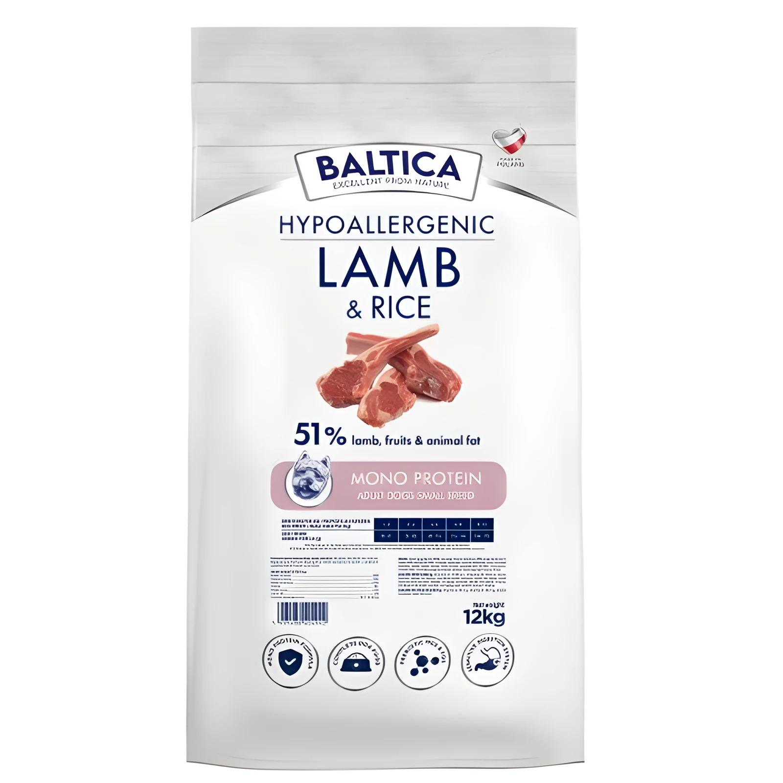 BALTICA NUTRACEUTIC Hypoallergenic Lamb & Rice XS/S 12kg — zdjęcie 1 z 2