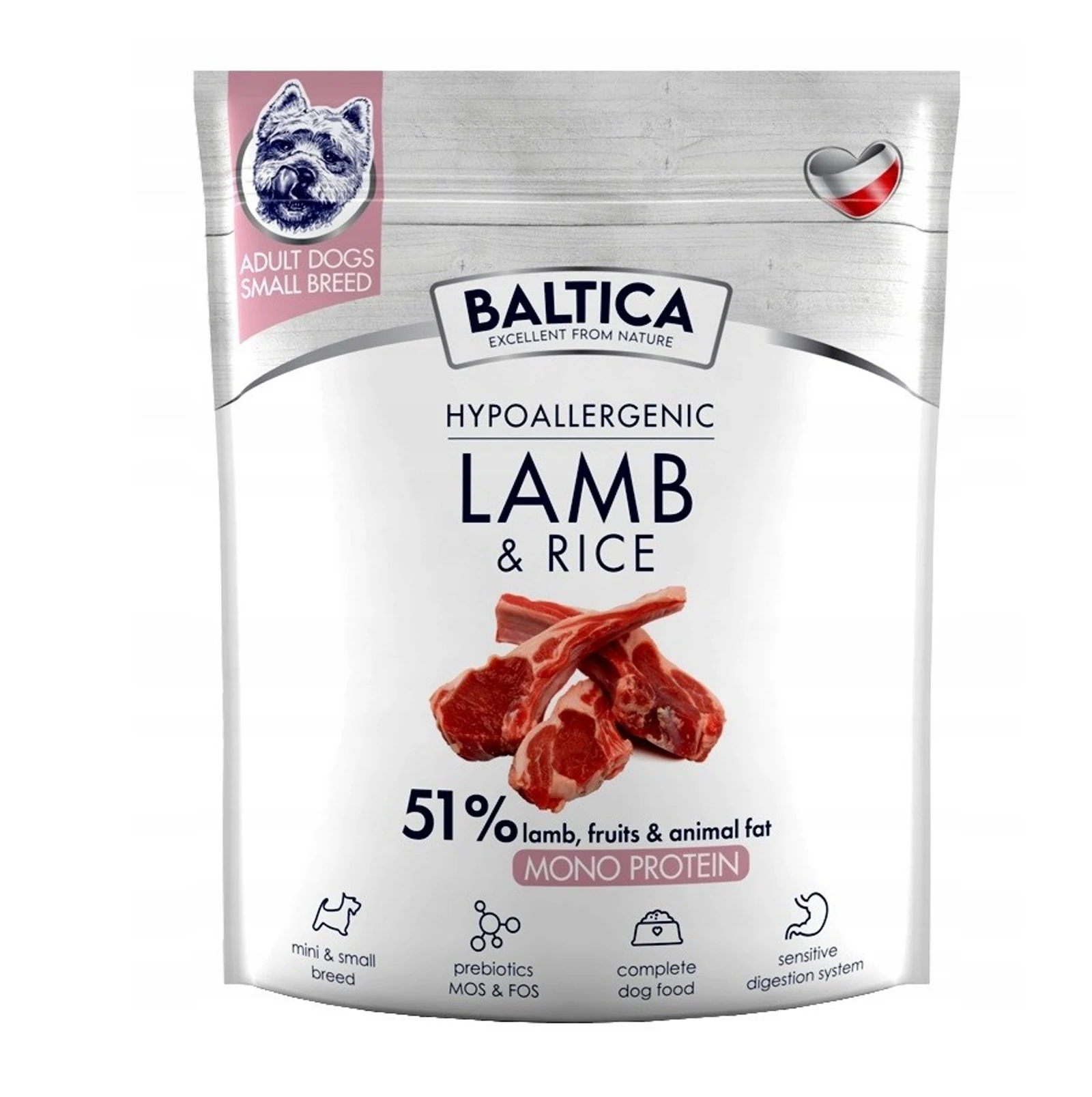 BALTICA NUTRACEUTIC Hypoallergenic Lamb & Rice XS/S 1kg — zdjęcie 1 z 2