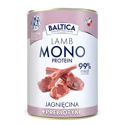 Mokra karma dla psa Baltica Nutraceutic z jagnięciną 99% + prebiotyki 400g