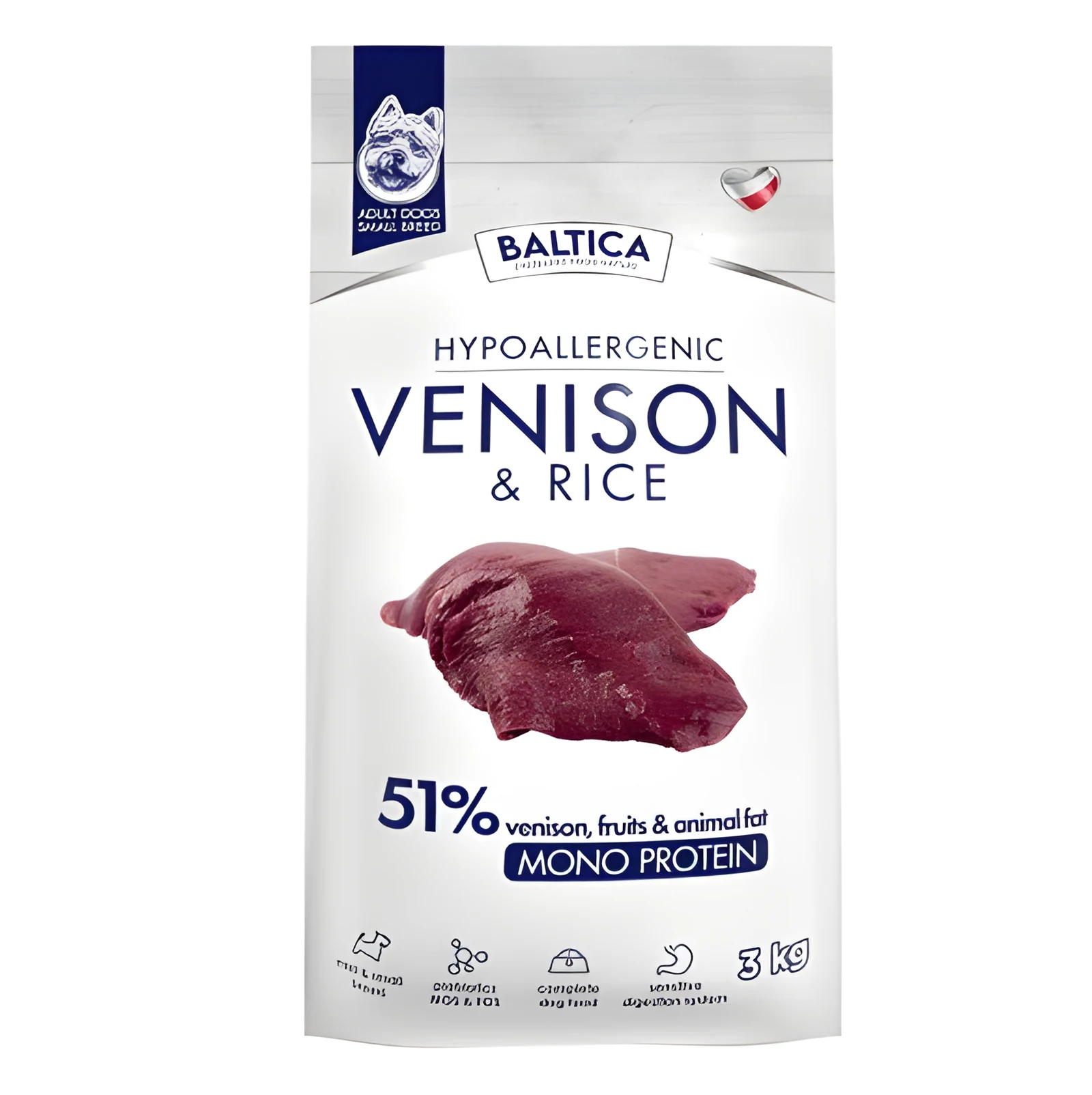 BALTICA NUTRACEUTIC Venison & Rice 3kg — zdjęcie 1 z 2