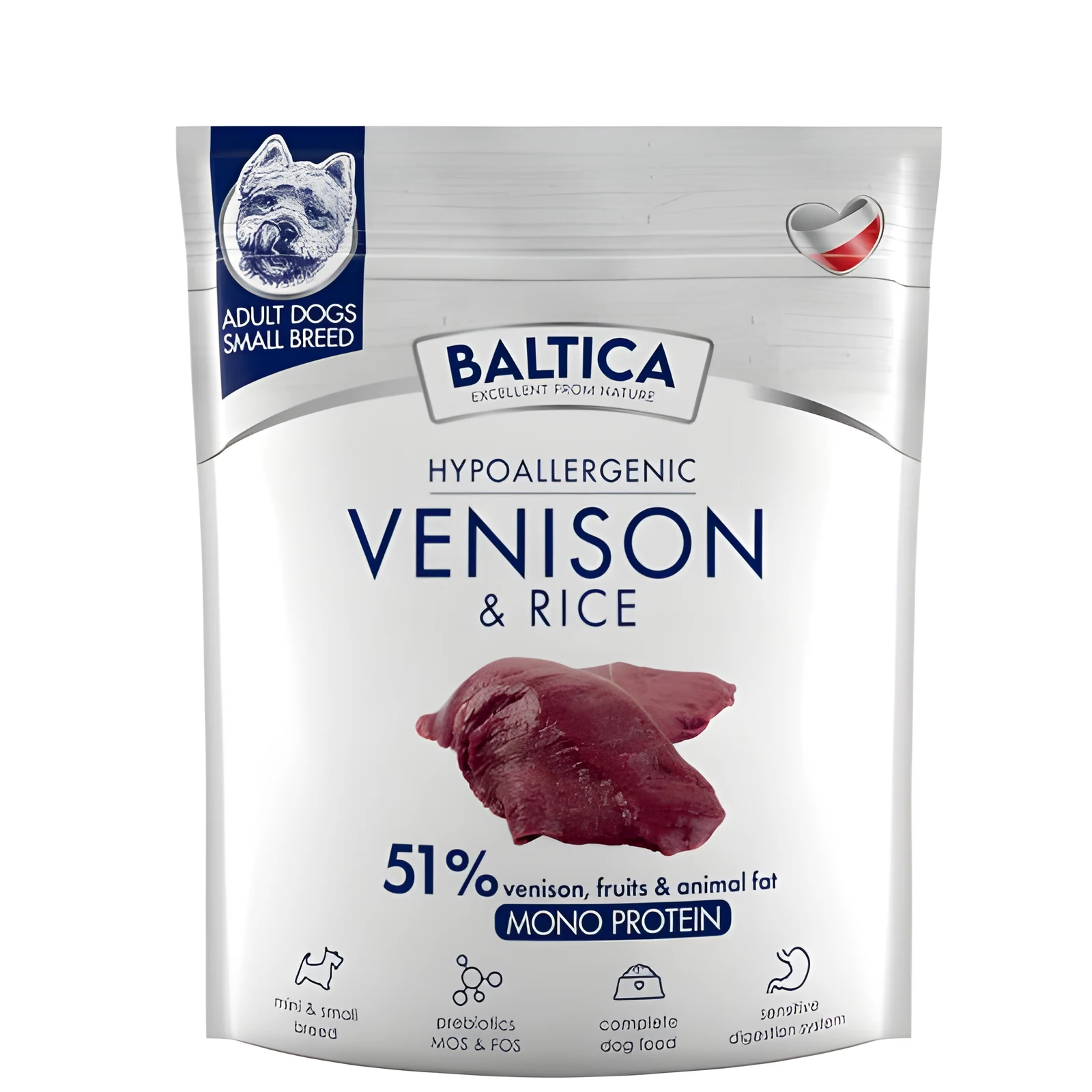 Karma sucha dla psa BALTICA NUTRACEUTIC Jeleń z ryżem XS/S 1kg — zdjęcie 1 z 2