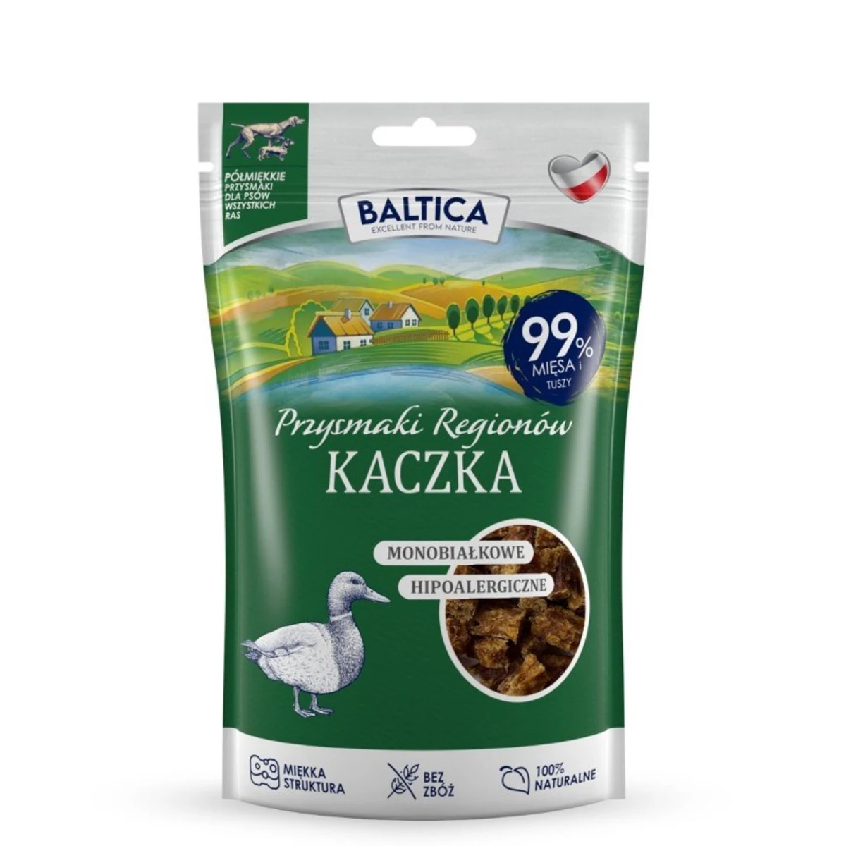 Przysmaki dla psa Baltica, półmiękkie, z kaczką, 80g