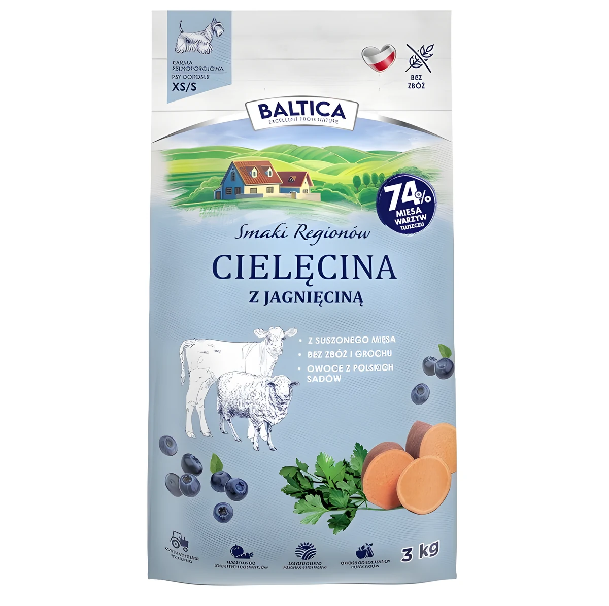 BALTICA SMAKI REGIONÓW Cielęcina z jagnięciną XS / S 3kg