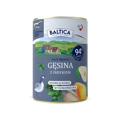 BALTICA Karma mokra dla psa - Gęsina z indykiem 400g