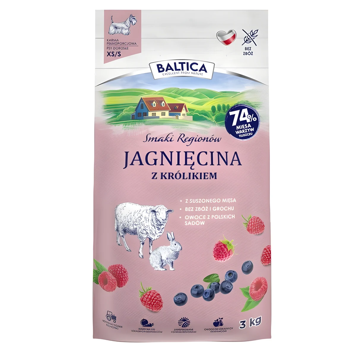 BALTICA SMAKI REGIONÓW Jagnięcina z królikiem XS / S 3kg