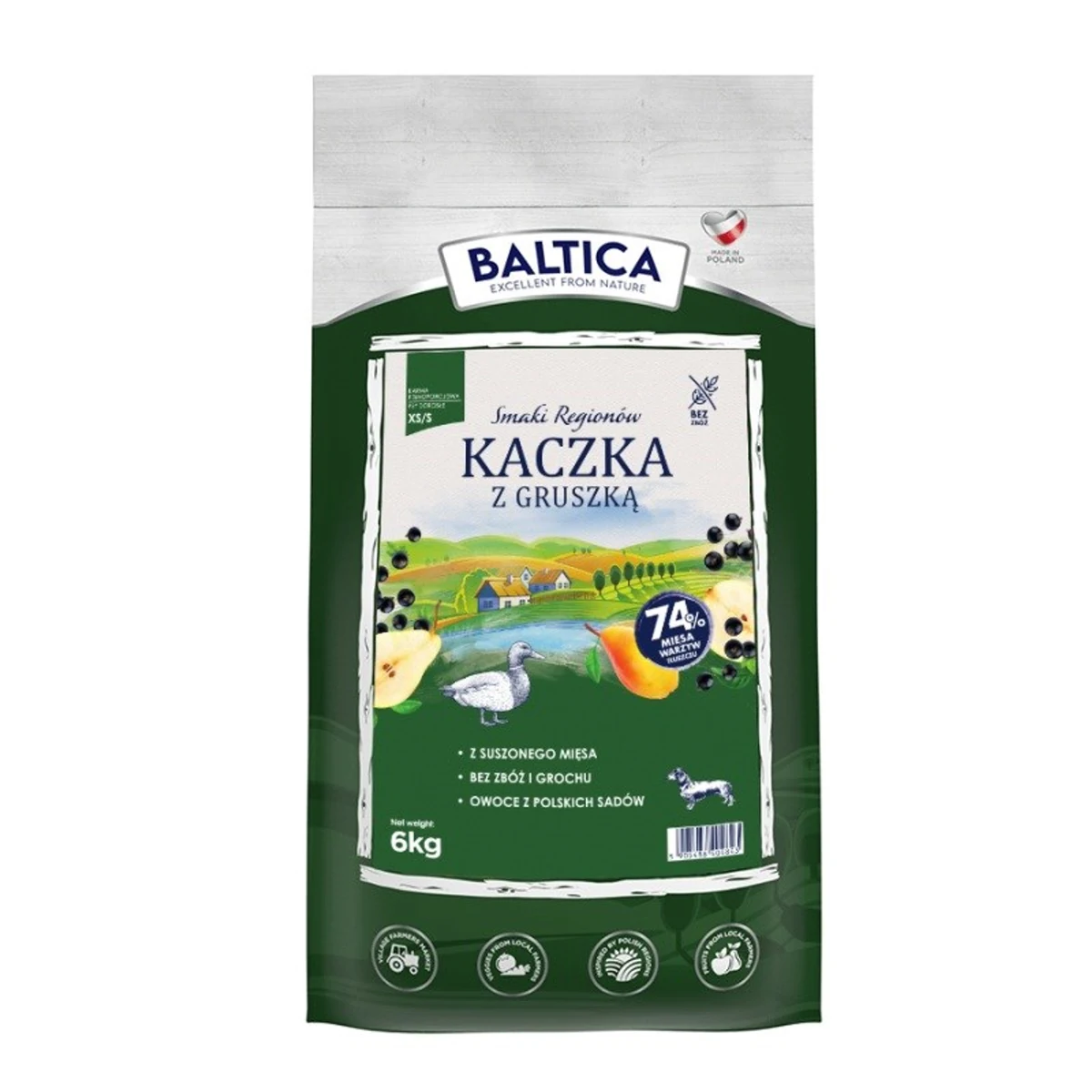 BALTICA SMAKI REGIONÓW Kaczka z gruszką XS/S 6kg