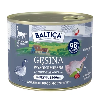 Karma mokra dla kota dorosłego BALTICA SMAKI REGIONÓW - Gęsina 185g