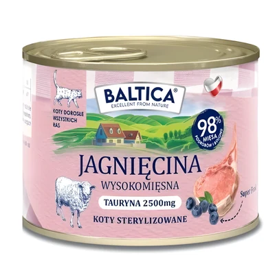 Karma mokra dla kota dorosłego BALTICA SMAKI REGIONÓW - Jagnięcina 185g