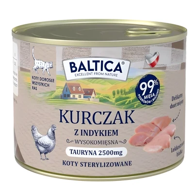 Karma mokra dla kota dorosłego BALTICA SMAKI REGIONÓW z kurczakiem 185g