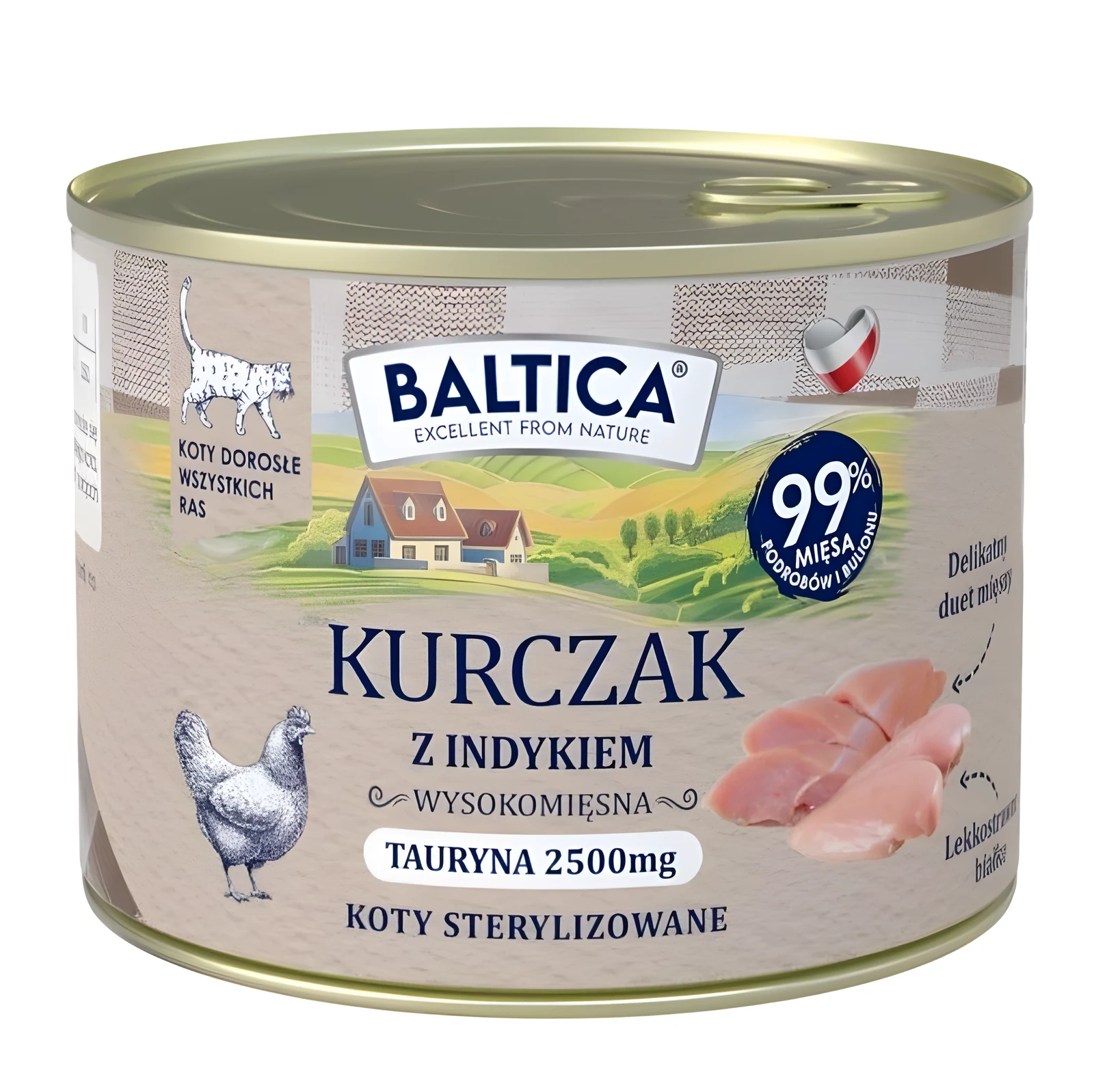 BALTICA SMAKI REGIONÓW Kot dorosły Kurczak z indykiem 185g