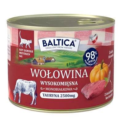 Karma mokra dla kota BALTICA SMAKI REGIONÓW - Wołowina z wątróbką 185g