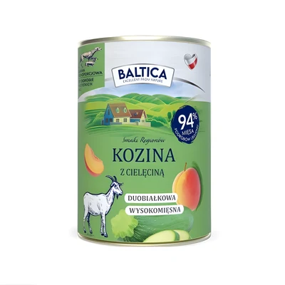 Karma mokra Baltica Smaki Regionów - Kozina z cielęciną 400g