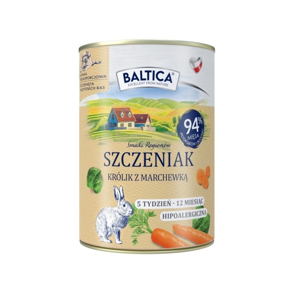 BALTICA SMAKI REGIONÓW Królik z Marchewką 400g