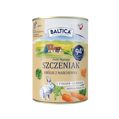 BALTICA Karma Mokra - Królik z Marchewką 400g