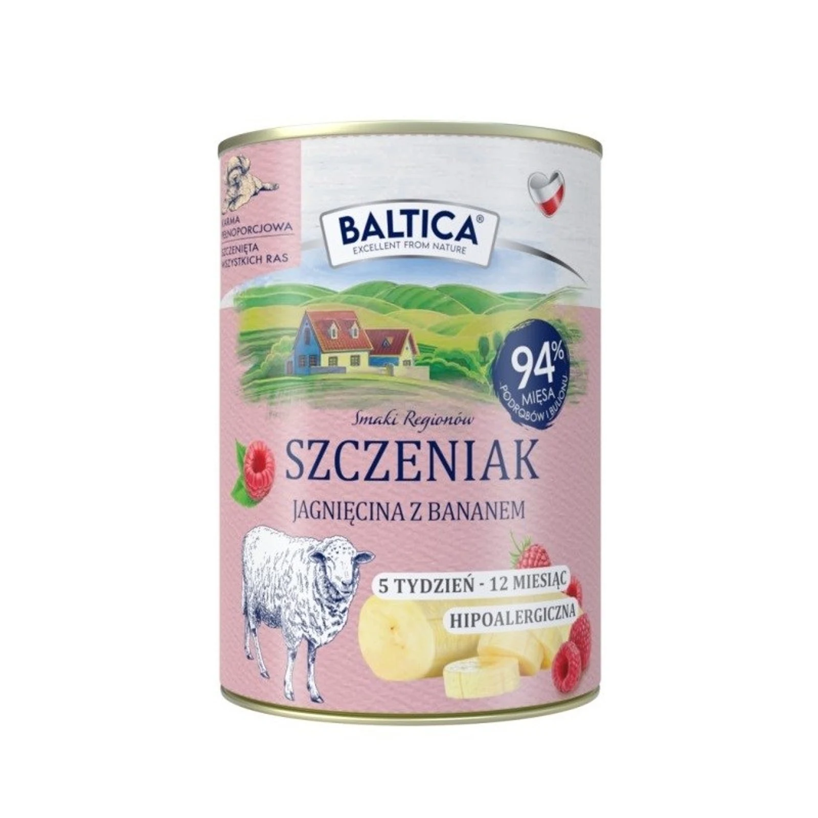 BALTICA SMAKI REGIONÓW Szczeniak Jagnięcina z bananem 400g — zdjęcie 1 z 2