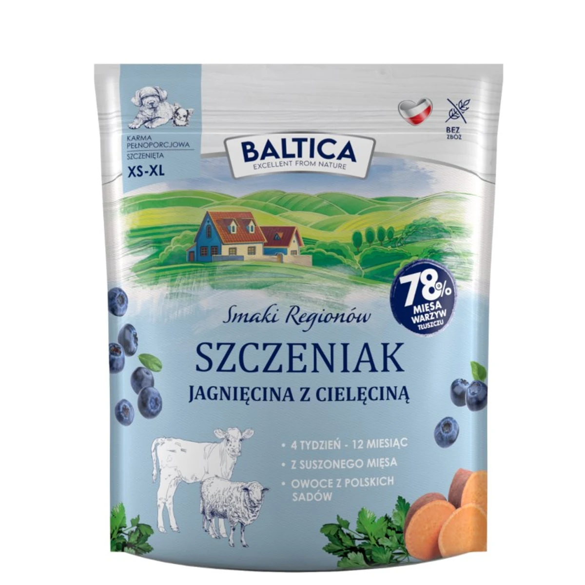 Karma sucha dla szczeniąt BALTICA SMAKI REGIONÓW Jagnięcina z cielęciną 1kg