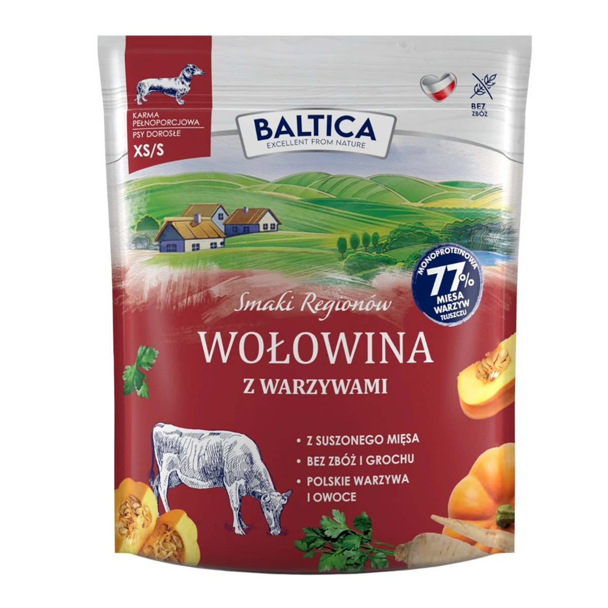 BALTICA SMAKI REGIONÓW Wołowina z warzywami XS / S  1kg