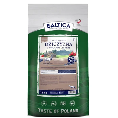 Karma sucha dla dorosłych psów BALTICA SR Adult Dziczyzna z owocami leśnymi (M/L) 12kg
