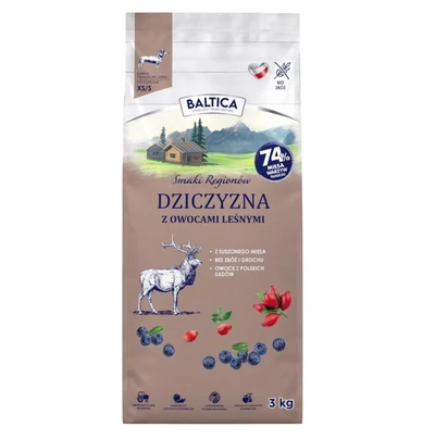 Karma sucha dla psów małych ras BALTICA SR Adult Dziczyzna z owocami leśnymi 3kg