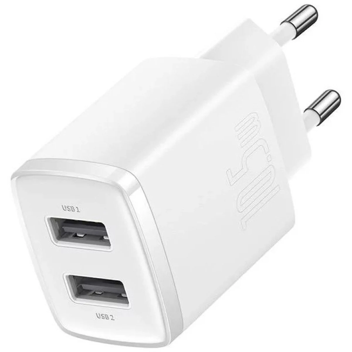 Baseus Compact ładowarka sieciowa 2x USB 10.5W biały (CCXJ010202)