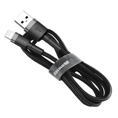 BASEUS KABEL LIGHTNING USB 2,4A 1M SZARO-CZARNY