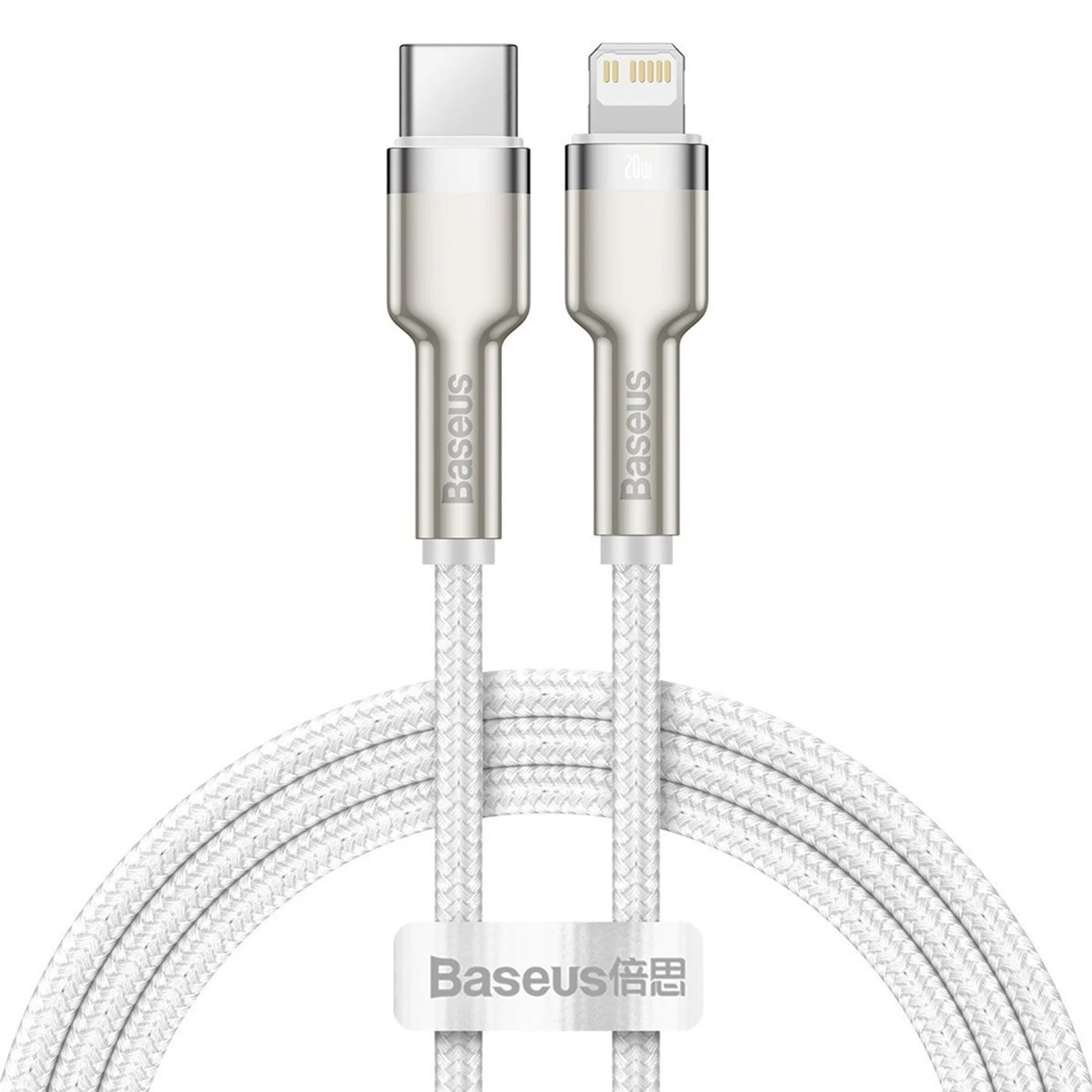 BASEUS KABEL USB-C LIGHTNING 1M BIAŁY — zdjęcie 1 z 3