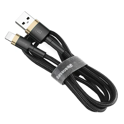 Kabel USB-Lightning Baseus Cafule 2.4A, 1m, złoto-czarny