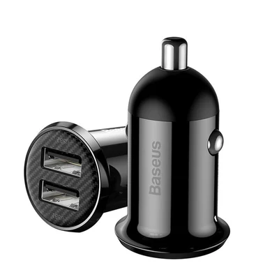 BASEUS ŁADOWARKA SAMOCHODOWA GRAIN PRO 2X USB 4.8A