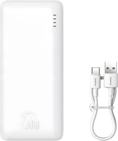 BASEUS POWERBANK AIRPOW 10000MAH 20W Biały