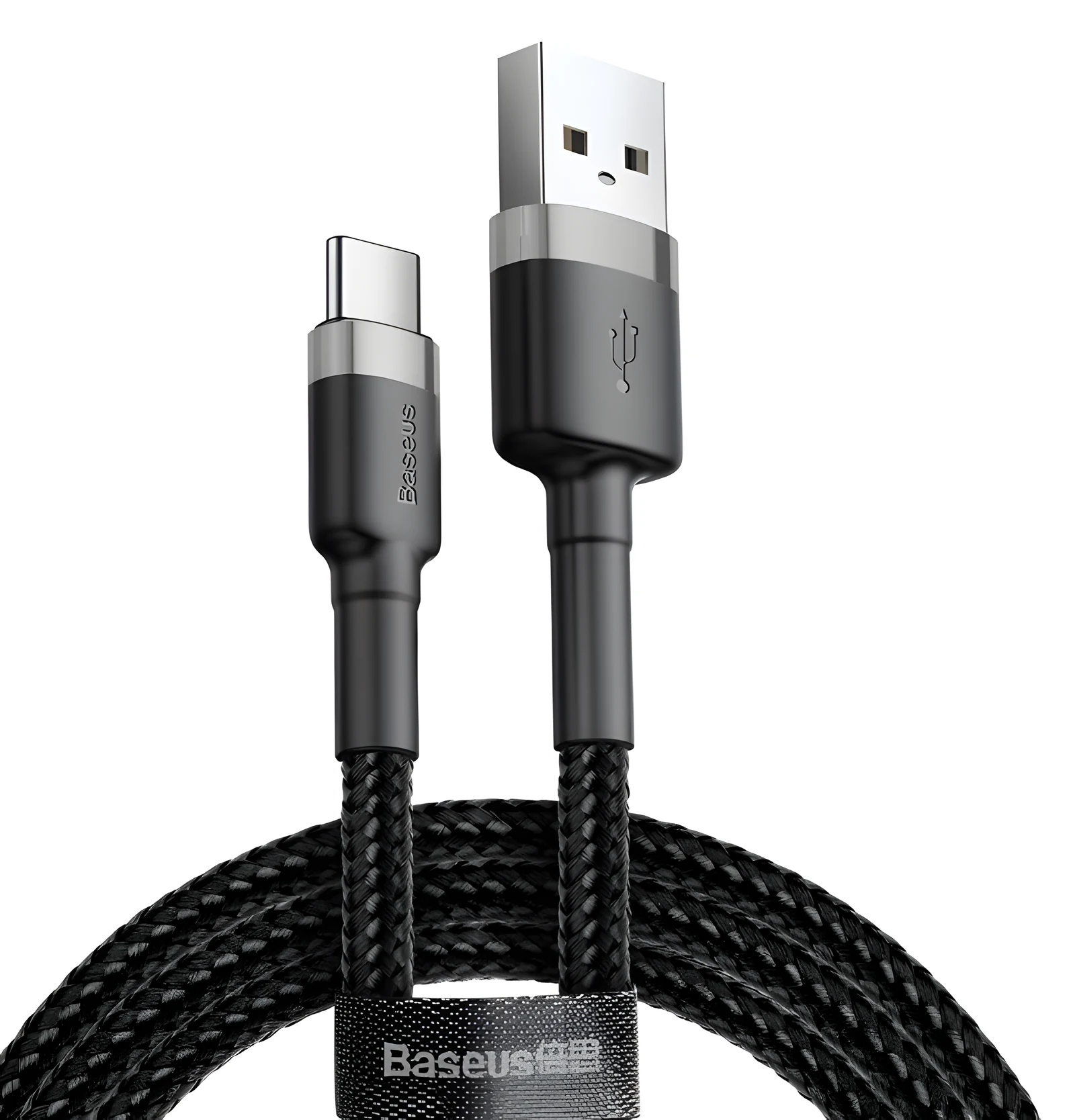 BASUES KABEL USB DO USB-C CAFULE 2A (SZARO-CZARNY) — zdjęcie 1 z 6