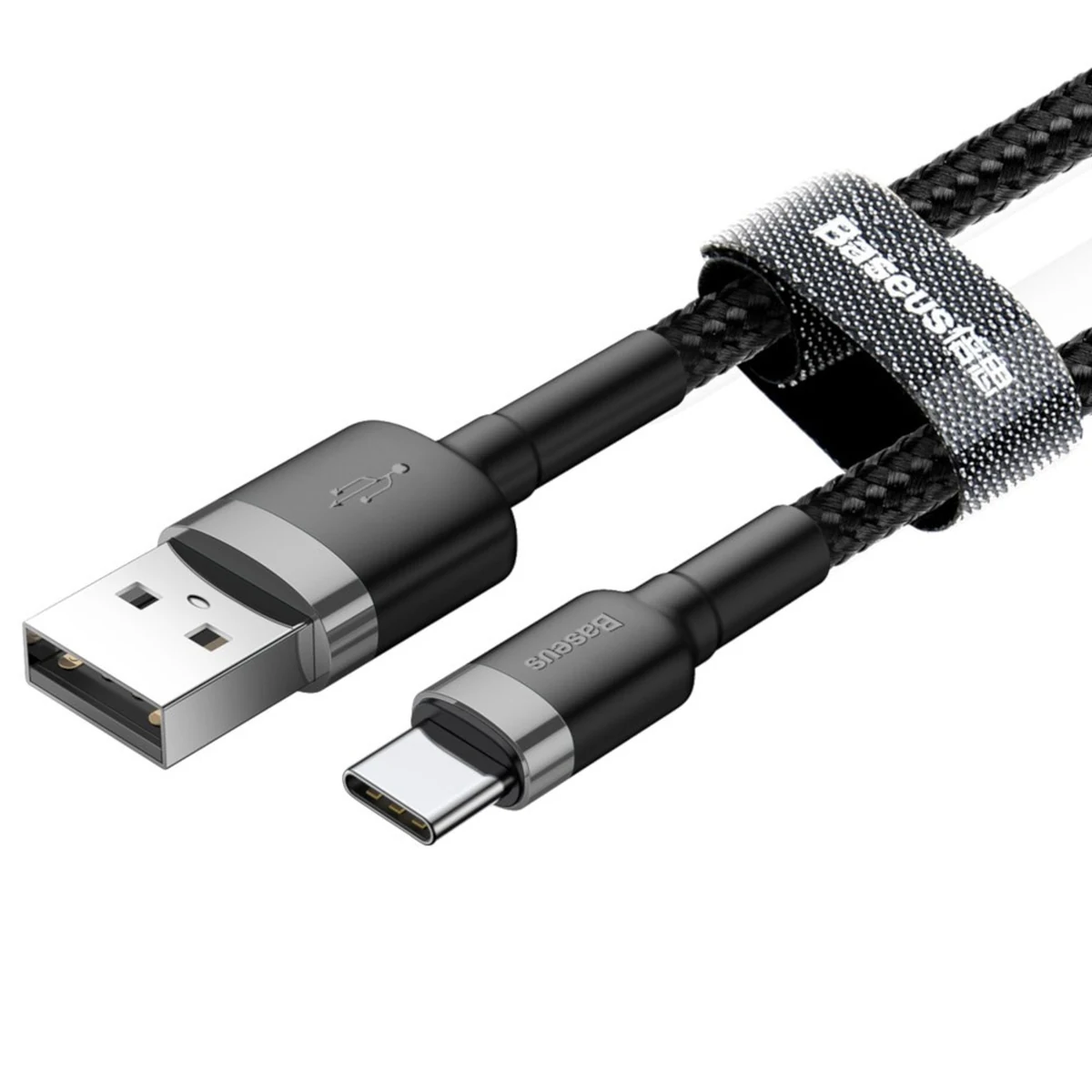 BASUES KABEL USB DO USB-C CAFULE 2A (SZARO-CZARNY